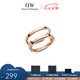 丹尼爾惠靈頓（DanielWellington）DW戒指女 情侶戒指時尚對戒 七夕情人節(jié)禮物送女友送愛人 50號 玫瑰金 DW00400113
