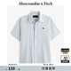 ABERCROMBIE & FITCH男裝25夏季美式復古經(jīng)典小麋鹿牛津紡外搭短袖襯衫KI125-5084 綠色 2XL (185/124A)