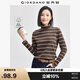 佐丹奴長(cháng)袖T恤女基礎款純棉套頭衫條紋高領(lǐng)打底衫女05324861