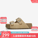 百思圖25夏復(fù)古戶外休閑勃肯鞋厚底女拖鞋B9311BT5 杏色 37