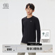 KOLON SPORT/可隆戶(hù)外休閑衣 男子徒步無(wú)縫針織LOGO長(cháng)袖T恤 LHRT5AN047-BK 黑色 XL 180/100A