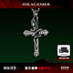 IDEAGEMER【騰蛇系列】925銀十字架項(xiàng)鏈男復(fù)古原創(chuàng)小眾設(shè)計(jì)蛇年本命年吊墜 925銀騰蛇十字架吊墜-鋼鏈-60CM