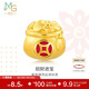 周生生 黃金轉運珠Charme文化祝福錢(qián)袋足金珠子不含繩91504C