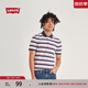 Levi's【商場(chǎng)同款】李維斯男士美式經(jīng)典蝙蝠標(biāo)休閑Polo衫【尺碼偏小】 混色條紋 M