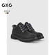 GXG通勤男鞋休閑百搭低幫馬丁靴工裝戶(hù)外登山鞋增高大黃靴 黑色 42