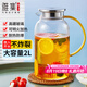 雅集大容量家用錘紋加厚耐熱玻璃冷水壺?zé)畨貨霭组_水壺扎壺水瓶