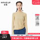 MOVEUP幻走2022冬季新款.FUN系列圓領(lǐng)抽繩設(shè)計師不對稱短款毛衣女 米黃 L