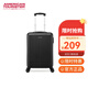 美旅（AMERICAN TOURISTER）條紋設(shè)計行李箱輕便耐用拉桿箱大容量密碼鎖旅行箱20英寸登機(jī)箱 黑色 TX8 09001 20英寸