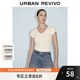 UR2025夏季新款女裝休閑簡(jiǎn)約百搭V領(lǐng)修身短袖T恤UWM450062 米白 M