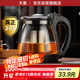 天喜（TIANXI）泡茶壺耐熱大容量玻璃茶壺加厚茶具茶水分離壺大容量泡茶器2000ml