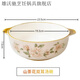 雄沃馳陶瓷防燙雙耳湯碗大號家用新款創(chuàng)意餐具沙拉泡面碗酸菜魚大湯碗 9英寸 雙耳山茶花(1只)