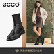 愛步（ECCO）靴子女 2025新款時(shí)尚經(jīng)典百搭女士牛皮靴子 都市阿姆222083 黑色22208351052 37