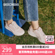 斯凱奇（Skechers）女鞋秋季增高休閑鞋緩震軟底運動(dòng)鞋時(shí)尚板鞋跑步鞋117224 白色/淺粉紅色/WLPK 37
