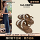 CAMILA KSENIA涼鞋女2025新款休閑百搭夏季軟底一字帶時(shí)尚涼鞋外穿平底羅馬鞋子 棕色 36