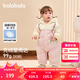 巴拉巴拉（BALABALA）童裝嬰兒連體衣假兩件連體羽絨服寶寶衣服冬加厚男童女童兒童 粉紅60002-白鴨絨 90cm