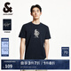 杰克·瓊斯（JACK&JONES）男裝25年短袖T恤男士夏季純棉潮流休閑圓領航海系列高端白色半袖 E39藏藍 常規(guī) L 180