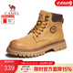駱駝（CAMEL）【王俊凱同款】馬丁靴男秋冬2025新款大黃靴女戶(hù)外工裝靴登山鞋子 G122W7757TR金黃色（男 絨里款） 41
