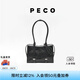 PECO985中號(hào)手提登機(jī)包油蠟牛皮手提腋下復(fù)古通勤保齡球包送七夕禮物 經(jīng)典黑熔巖油蠟 現(xiàn)貨