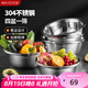 美廚（maxcook）304不銹鋼盆篩五件套 加厚大號洗菜盆 米篩味斗套裝 MCWA550