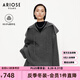 艾諾絲雅詩(shī)【商場(chǎng)同款】2024冬季新款高級(jí)感雙面呢羊毛衛(wèi)衣外套上衣30931072 霜灰色 M