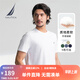 諾帝卡（NAUTICA）【單件直降】男裝25春夏新款全棉圓領(lǐng)短袖T恤男 白色1BW M