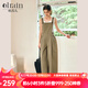 Olrain【七夕】歐芮兒卡其色時尚套裝女春季2025新款時尚連體工裝背帶褲 卡其色 M 160/68A/M