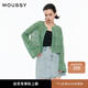 moussy 女裝新品簡約淑女風通勤薄款針織開衫女028ISZ70-3051 030綠色 均碼