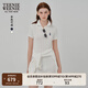 Teenie Weenie小熊女2025年春夏新款溫柔清新絞花刺繡短袖白色連衣裙短裙 象牙白 M