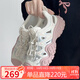駱駝（CAMEL）丑萌登山鞋女時(shí)尚撞色戶(hù)外休閑鞋 L24M076602 米/銀/粉 37