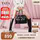 他她（TATA）英倫騎士靴女靴子大筒圍過膝加絨長筒靴高靴秋冬7TG84DG4 黑色（單里） 36