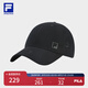 FILA【大滿貫帽】FILA斐樂棒球帽防曬輕量透氣健身運動帽遮陽帽鴨舌帽 正黑色-BK XS