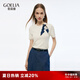 歌莉婭上衣女2025新款夏季流行穿搭獨(dú)特天絲針織短袖T恤1E6R5H540 05W米白 M