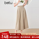 百圖betu女裝2025夏季新款休閑褲松弛感褲裙時(shí)髦八分褲 褲子女2503D10 卡其色 L