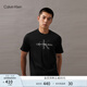 Calvin KleinJeans【七夕禮物】夏男女情侶潮流多色ck印花純棉短袖T恤40EM286 UB1-太空黑 M