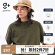 金利來（Goldlion）g+男士短袖T恤春夏刺繡字母圓領(lǐng)寬松潮流百搭男女同款城市輕戶外 64-卡其綠 XL 180/96A 推薦140-150斤