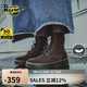 馬?。―R.MARTENS）Zavala西部靴男女秋舒適輕量通勤棕色工裝風(fēng)馬丁靴 深棕色 42