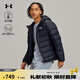 安德瑪（UNDERARMOUR）冬季新款Core男子連帽運動短款鴨絨保暖羽絨服6001970 黑色001 L