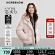 紅袖甜美氣質(zhì)羽絨服冬季2024新款女裝抽繩拼接立領(lǐng)連帽寬松保暖短外套 膚粉101 S