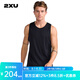 2XU Aero系列運(yùn)動(dòng)背心 輕薄吸汗修身速干衣跑步訓(xùn)練健身服無袖運(yùn)動(dòng)服 黑色 S