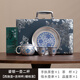 茶具套裝一壺二杯【青花鎏銀】茶壺茶杯高端商務(wù)送禮禮盒 鎏銀西施壺[纏枝蓮理]禮盒