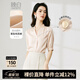 晚白【新品】高級感緞面短袖襯衫女2025秋款洋氣百搭V領(lǐng)襯衣上衣 香檳色 M