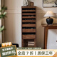 年林記憶 實(shí)木斗柜 北美黑胡桃木原木5o大人牙科柜收納柜烏金木茶具柜邊柜 黑胡桃木瑯琊柜41*36*120cm