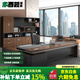 木西蕓2025新款老板辦公桌椅組合加厚總裁桌簡(jiǎn)約現(xiàn)代辦公家具商務(wù)大班臺(tái) 1.6米桌子加厚+側(cè)柜(上門安裝)