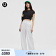 lululemon丨Stretch Woven 女士腰部褶邊闊腿褲 LW5HTOA 白色 S