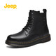 Jeep吉普馬丁靴男高幫休閑皮鞋男士百搭機車(chē)男靴戶(hù)外工裝靴子男鞋