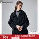 帕羅（PALUOPO）春季新款連帽風(fēng)衣外套女裝時尚百搭休閑工裝城市輕戶外短款外衣 黑色 M (160/84A)