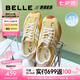 百麗（Belle）跑道歪頭德訓(xùn)鞋女25秋新商場(chǎng)款網(wǎng)面透氣薄底休閑鞋E3H1DCM5預(yù)售 黃色 37 (235mm)