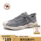 駱駝牌男鞋透氣緩震網(wǎng)面鞋百搭休閑鞋戶(hù)外運動(dòng)鞋W112309230灰色41