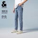 杰克·瓊斯（JACK&JONES） 男裝秋季牛仔褲修身彈力多口袋磨破設計日常通勤長(cháng)褲子225332141