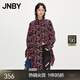 JNBY/江南布衣春夏襯衫連衣裙寬松印花翻領(lǐng)襯衫休閑外套女5N4G13820 853/雜桔 M